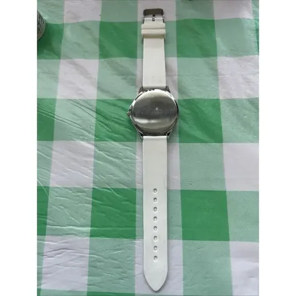 Tada Silver Tone White Band Women’s Quartz Watch - Picture 5 of 6